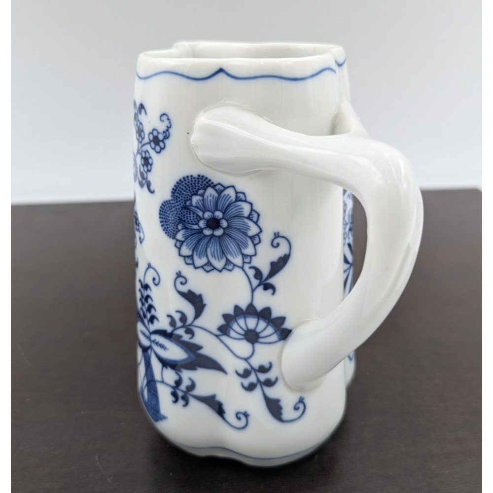 Vintage Blue Danube Blue Onion Jug Pitcher 5.5" Ribbon Banner Mark - Picture 8 of 11